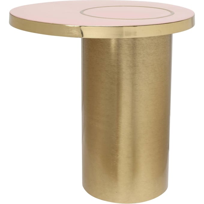 Underbar - Bijzettafel - Dezo - Roze/Goud - 51x50x50cm (LxBxH)