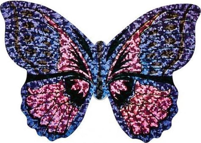Moses Mini-vlieger Met Touw Vlinder 10 Cm Roze/paars