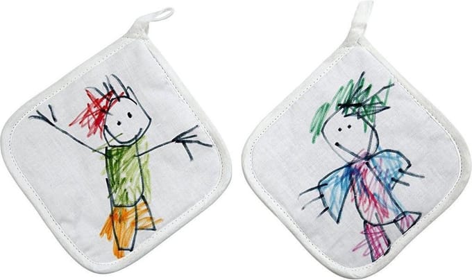 Pannenlappen met stiften, 1 set