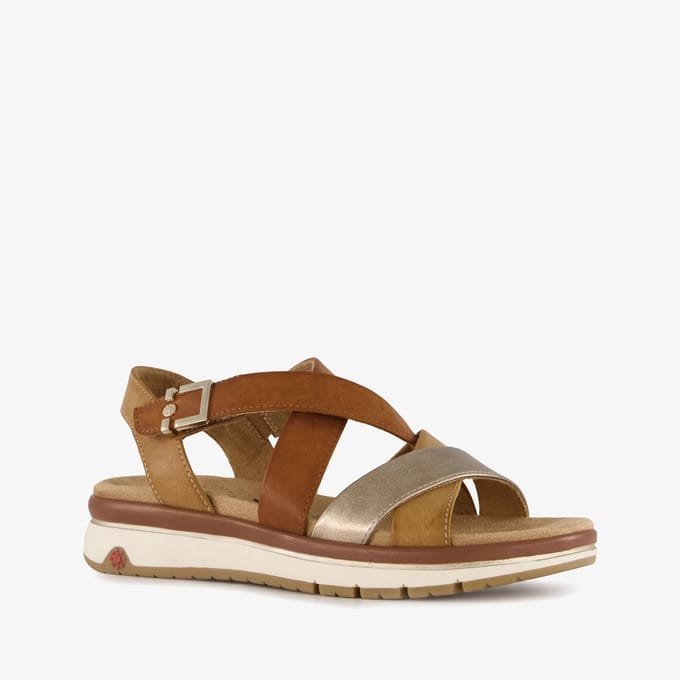 Relife dames sandalen cognac bruin - Maat 39 - Uitneembare zool
