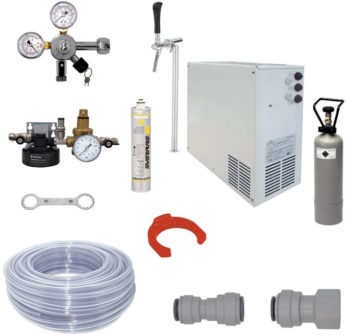Complete set - Waterdispenser, sodamaker, bruiswater machine - Blupura