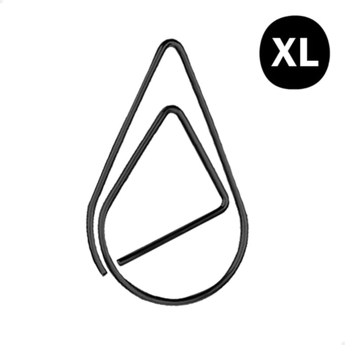 Paperclip druppel 50 mm | Zwart | 50 stuks
