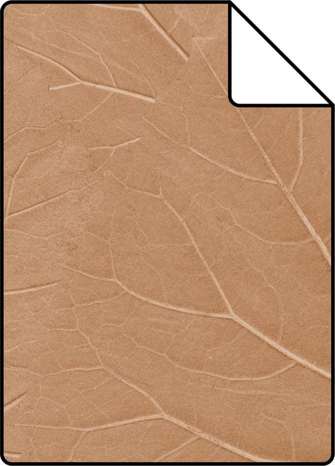 Proefstaal ESTAhome behang bladeren terracotta roze - 26.5 x 21 cm - 139916-S