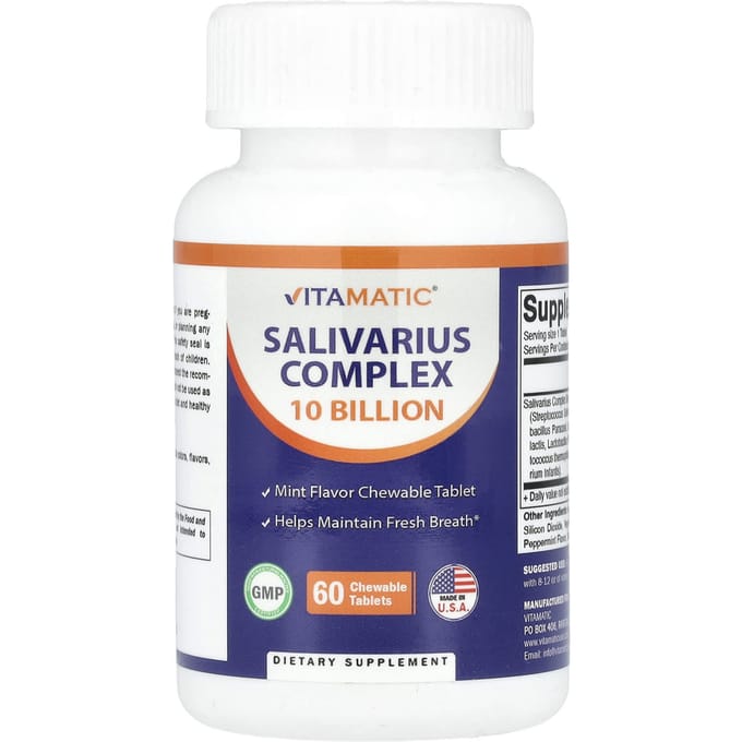 Vitamatic, Salivarius complex, 10 miljard, 60 kauwtabletten