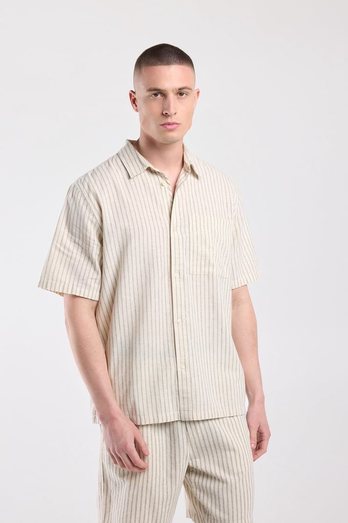 America Today Ido White/grey Größe: L | Casual hemden Outlet | Herren | Weiß