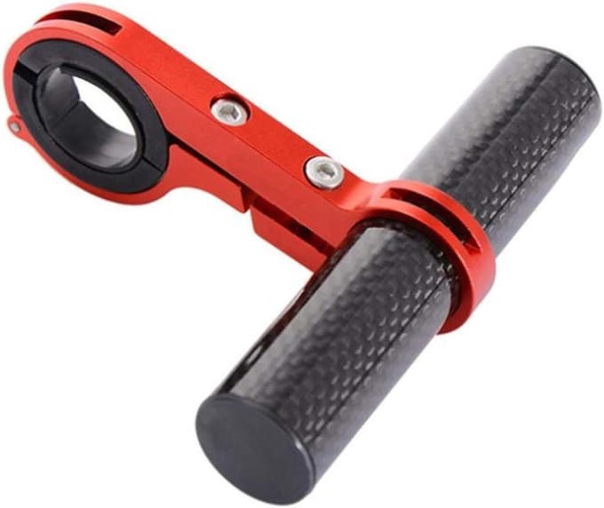 Fiets Stuur Extender - Stuurhouder Uitbreiding - Extra Accessoires - Lichtgewicht Koolstofvezel - 10x2.22cm - Rood