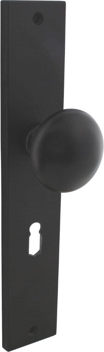 Intersteel Knopschild 245x45 mm sleutelgat 56 mm zwart