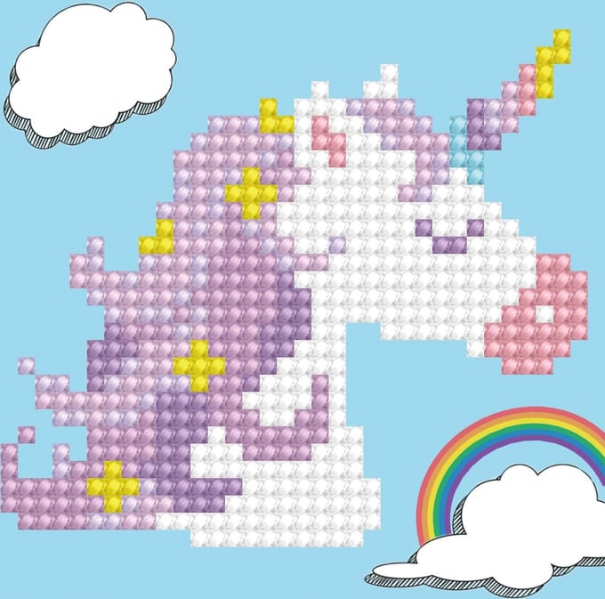 DIAMOND DOTZ Unicorn - Diamond Painting - 539 Dotz - 9x9 cm