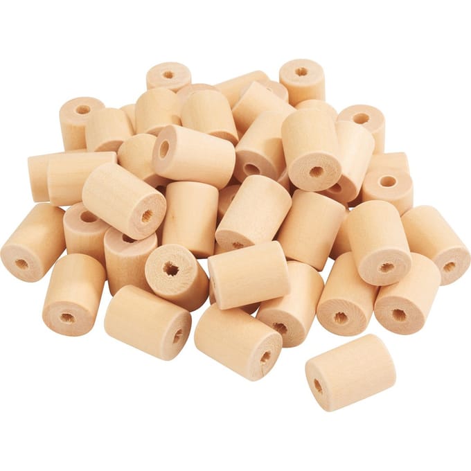 VBS XXL Knutsel houten kraal "Roll", 50 stuks