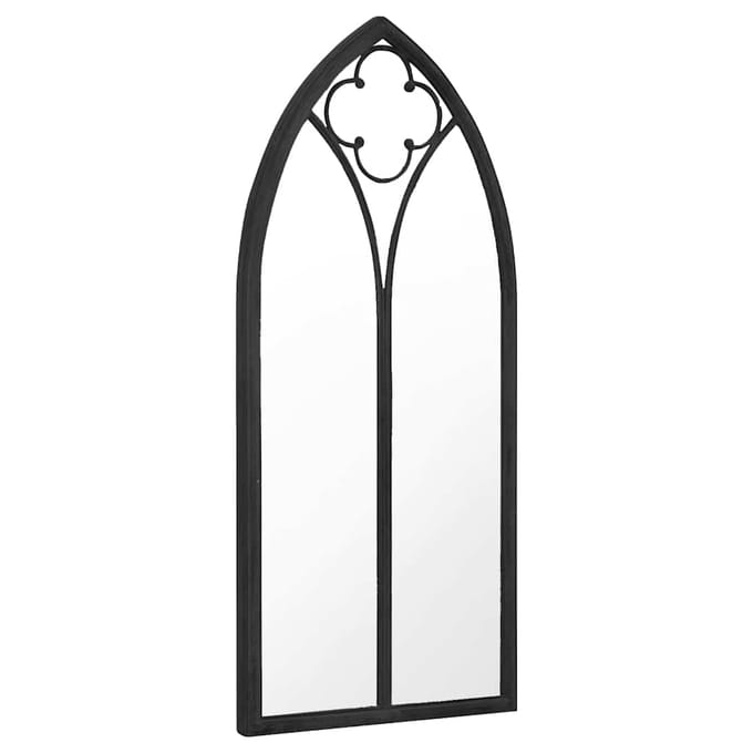 vidaXL - Tuinspiegel - 100x45 - cm - ijzer - zwart