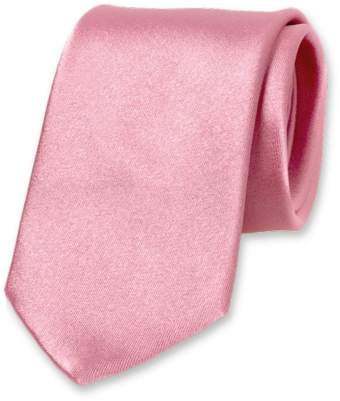 E.L. Cravatte Stropdas - Roze - 100% Satijnzijde