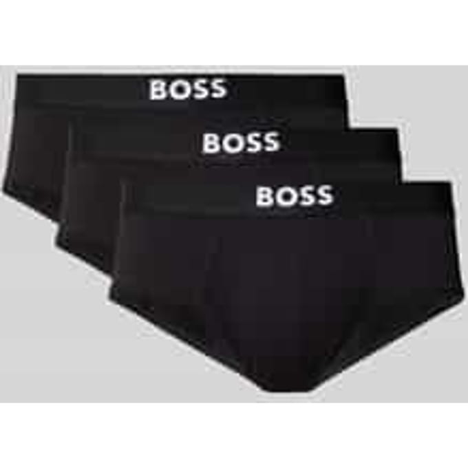 Slip met elastische band met logo in een set van 3 stuks, model 'ONE'