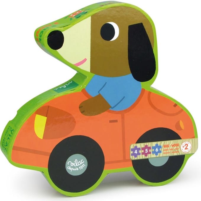 VILAC houten kinderpuzzels - 3 puzzels in mooie vormdoos