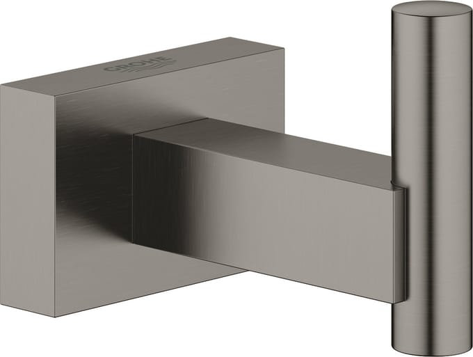 GROHE Essentials Cube Haak - Hard Graphite Geborsteld (mat donker grijs) - 40511AL1