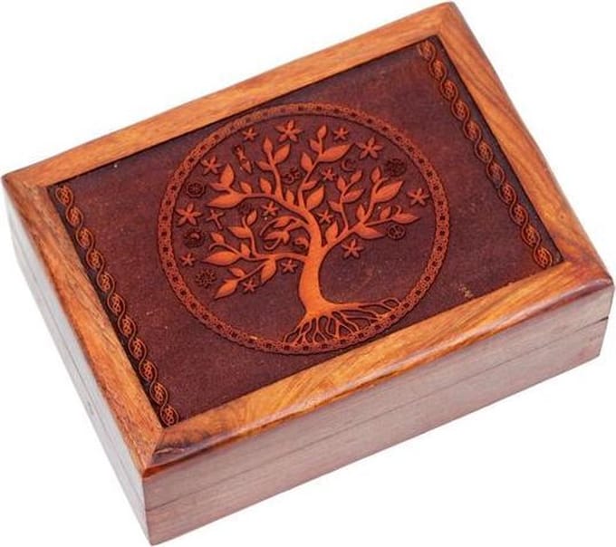 Sieraden Kistje - Opbergen Box Juwelen - Sieraden Doos - Levensboom Hout