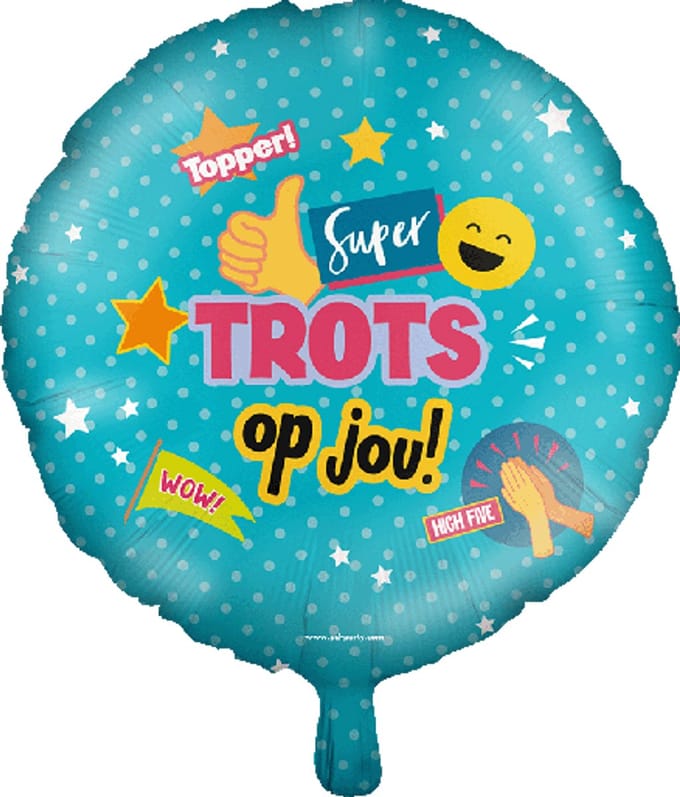 Foil balloon - Trots op jou