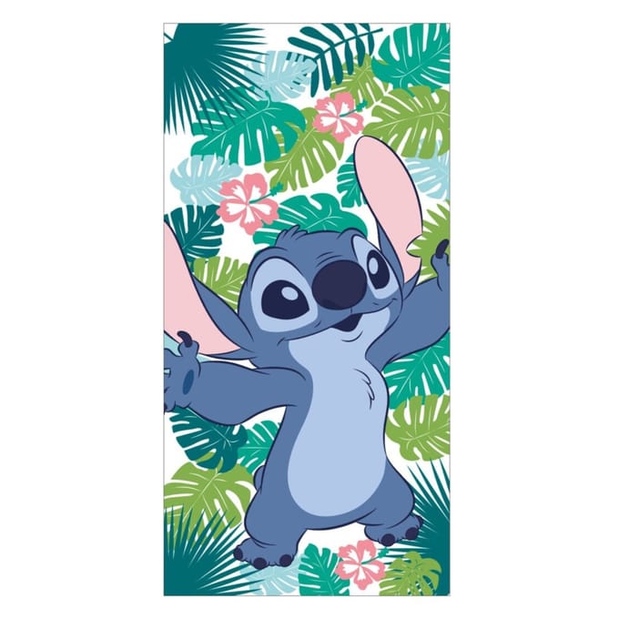 Stitch strandlaken groen 70 x 140 cm - Polyester