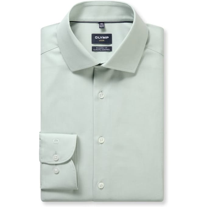 OLYMP Luxor 24/Seven Overhemd, Modern Fit, Global Kent, Limoen