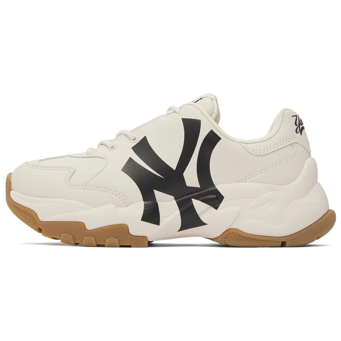 MLB Big Ball Chunky Confortables Polyvalentes Augmentant la Taille Basse Dad Shoes Baskets Unisexes Blanc Noir 3ASHBCV4N-50CRS 38.5 white