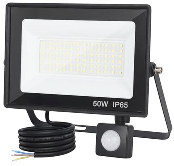 Buiten Led-spot 50W met Bewegingsmelder - Waterdicht en Superhelder