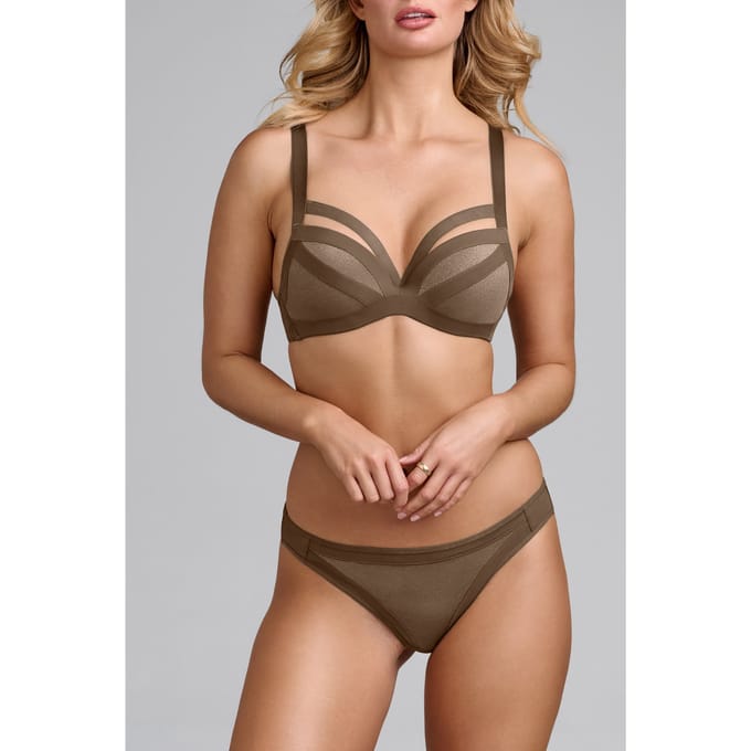 Marlies Dekkers Wing Power Sparkling Gold Push Up Bra Größe: 75B | BHs Outlet | Damen | Gelb