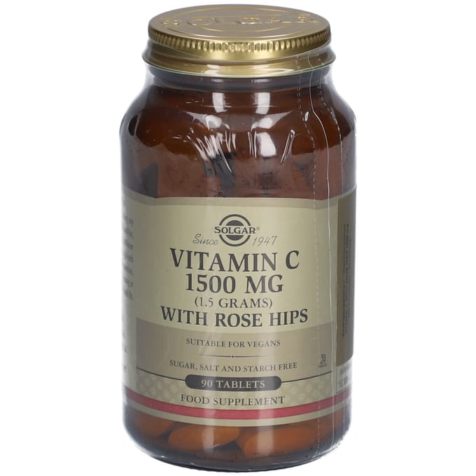 Solgar Vitamin C With Rose Hips 1500 mg | Rozenbottel 90 Tabletten