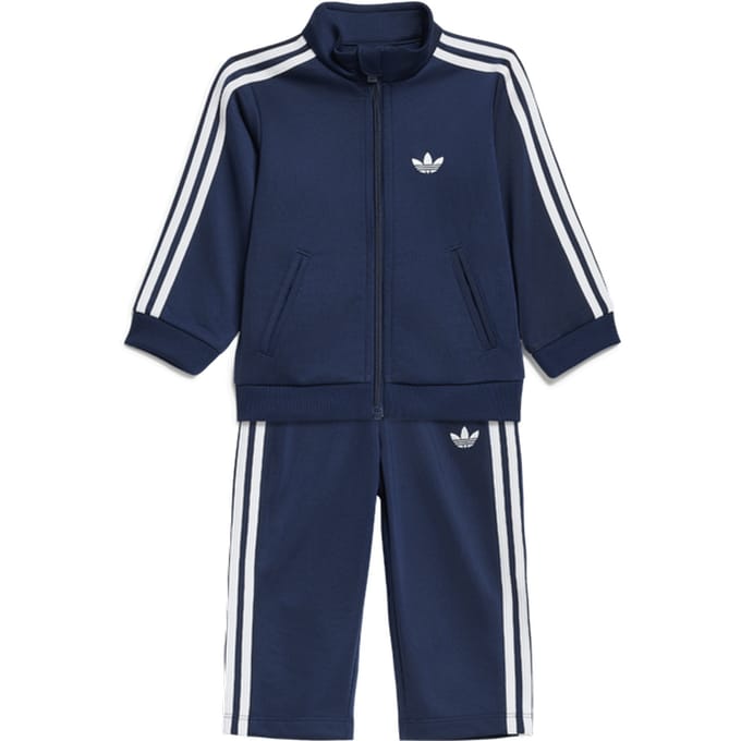 Adidas Firebird Trainingspakken Baby - Blauw - Maat 75 - 80 CM - Poly Mesh
