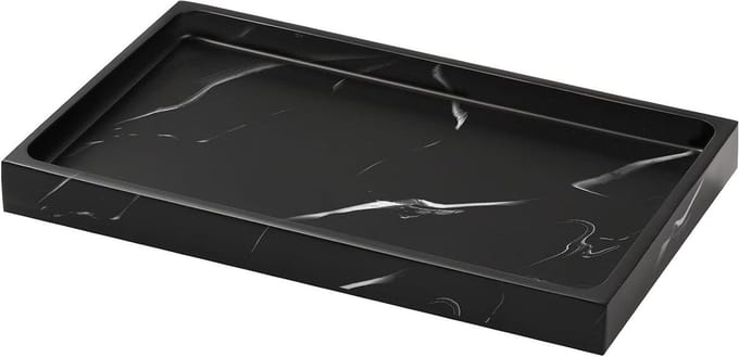 Dressing Table met Resin Sieradenhouder, Ringhouder en Decoratieve Accessoires voor Thuisgebruik - Medium, Inktzwart