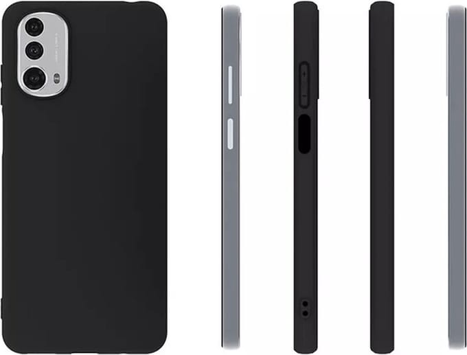 MoDo hoesje Geschikt voor Motorola Moto E32/ E32s - Siliconen Back Cover - Zwart