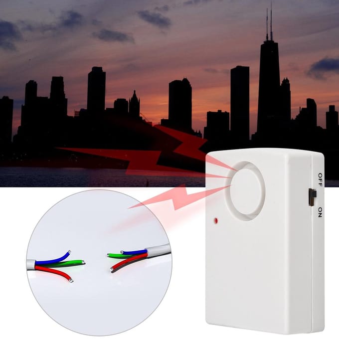Stroomuitval Detector Sensor Luid Volume Alarmsysteem white