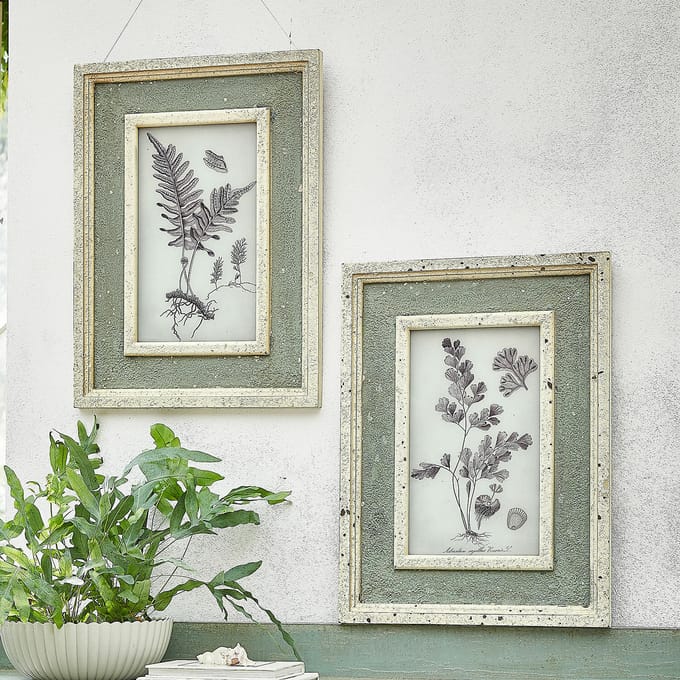 LOBERON Schilderij set van 2 Cerilav grijs/groen