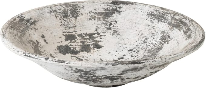 J-Line schaal Ruby - keramiek - zwart/wit