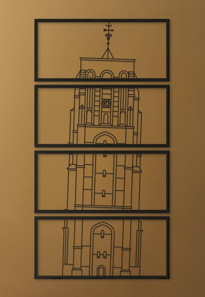 Wanddecoratie | Oldehove Leeuwarden - XL (80x145cm)