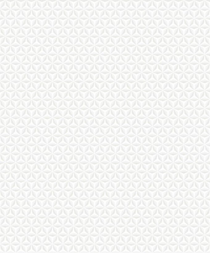 Hexagone dessin wit modern (vliesbehang, wit)