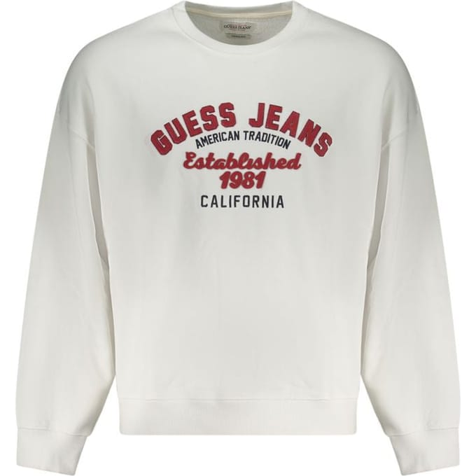 Guess Jeans Witte Katoenen Heren Sweatshirt