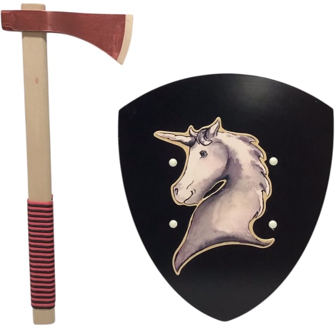 ridderschild Eenhoorn unicorn kinderbijl bijl - 42 cm