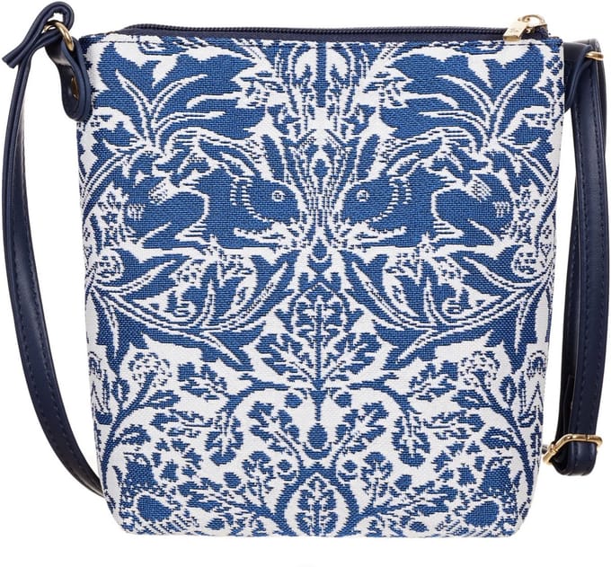 Elegant smal tasje - Brother Rabbit - Broer Konijn - Blauw - William Morris