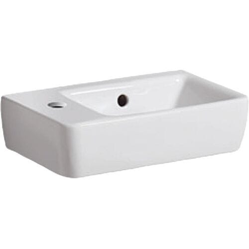 Geberit Renova Compact hand-rinse basin 40 cm, asymmetric with tap hole left 276240000