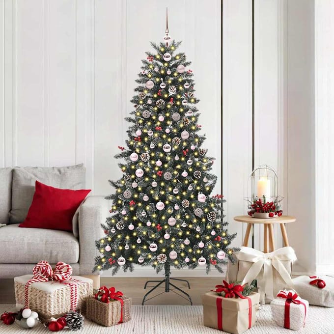 vidaXL - Kunstkerstboom - Groen - 180 - cm - PVC - en - Plastic - en - Staal