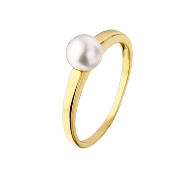 Sparkle14 Dames Ring Parel - Goud - Maat 55