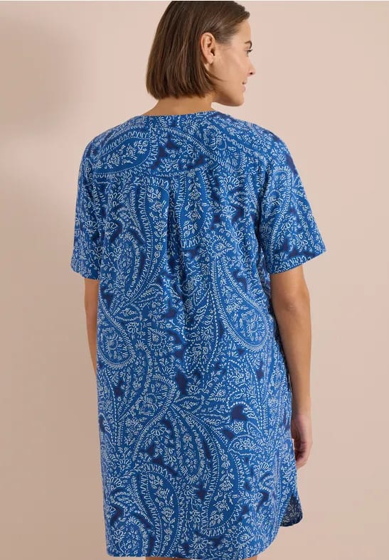 Knielange jurk met paisleypatroon