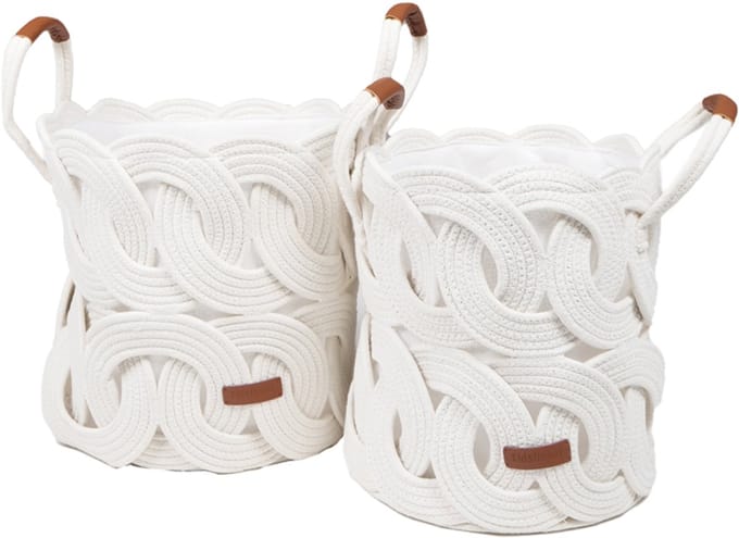Kidsdepot Opbergmanden Set - Kenzo - Wit (2 Stuks)