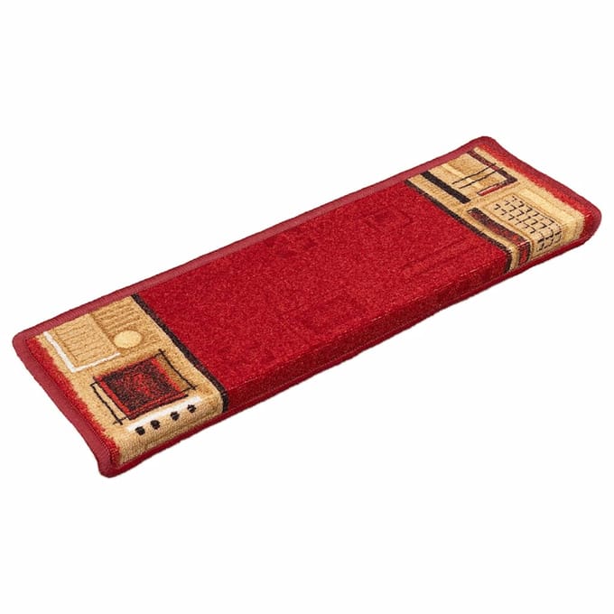 vidaXL - Trapmatten - zelfklevend - 10 - st - 65x21x4 - cm - rood