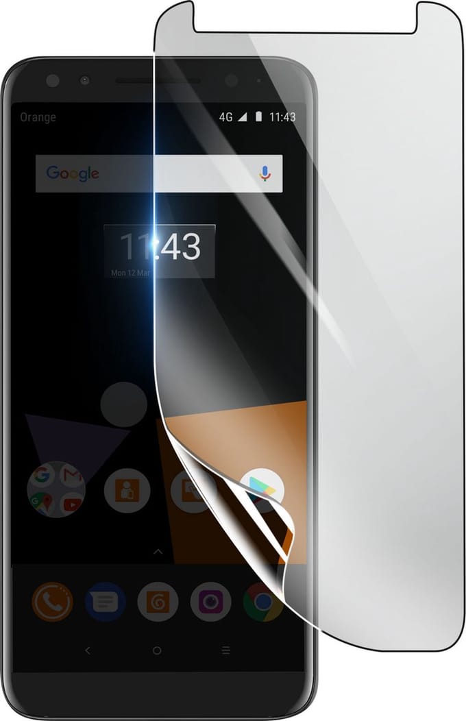 3mk, Geschikt voor Orange Dive 73, Schokbestendige Hydrogel Screenprotector, Transparant