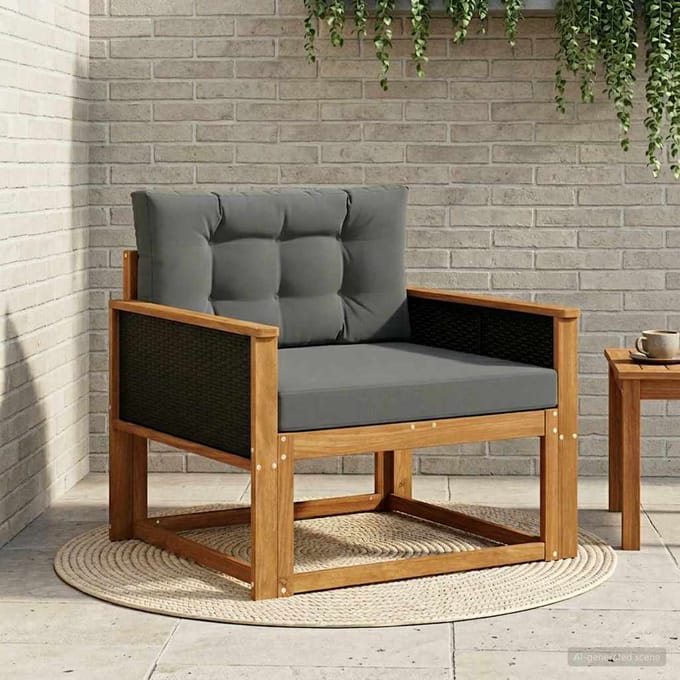 vidaXL - Buiten - Midden - Sofa - Massief - Acacia - Hout - Naturel