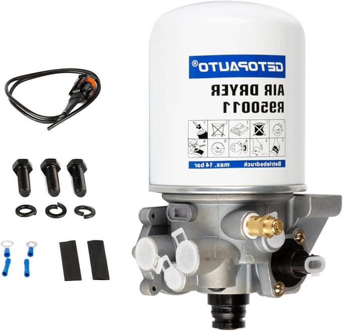 Luchtdroger - Luchtfilter - Voertuigonderhoud - Directe Vervanging - 12V - Zilver