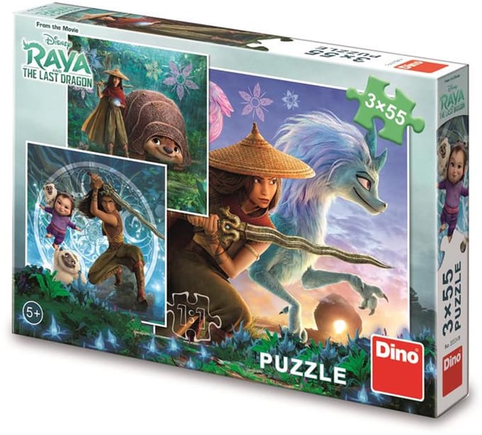 Raya en vrienden - 3 Puzzels van 55 stuks