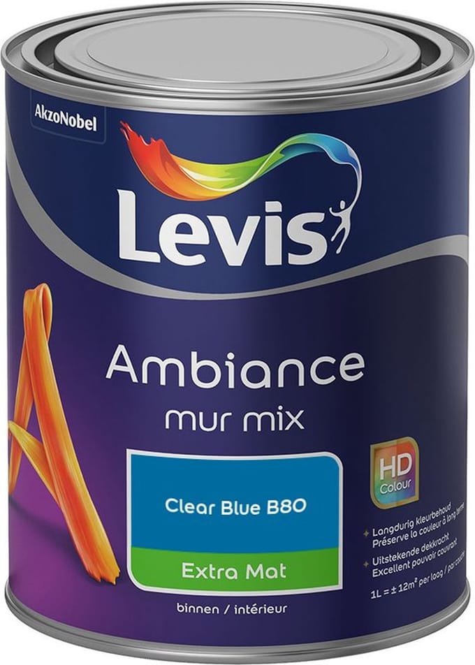Levis - Ambiance Mur Extra Mat Mix - Clear Blue B80 - Mengverf - 1 L