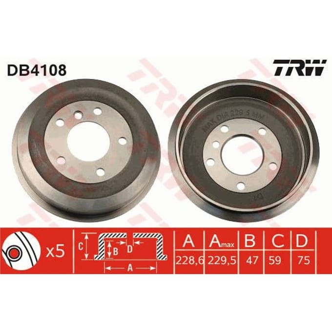 Remtrommel, 1 stuk TRW DB4108