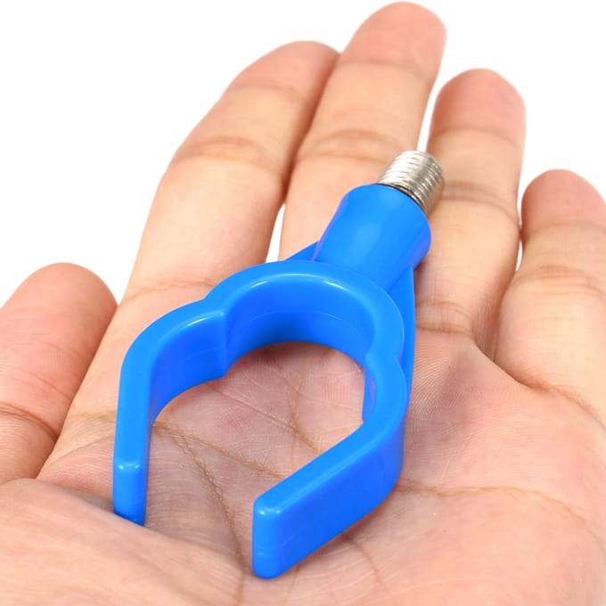 4 STKS Hengelsteun Hoofd Hengel Butt Grip V-kop Hengelhouder style-3 zwart